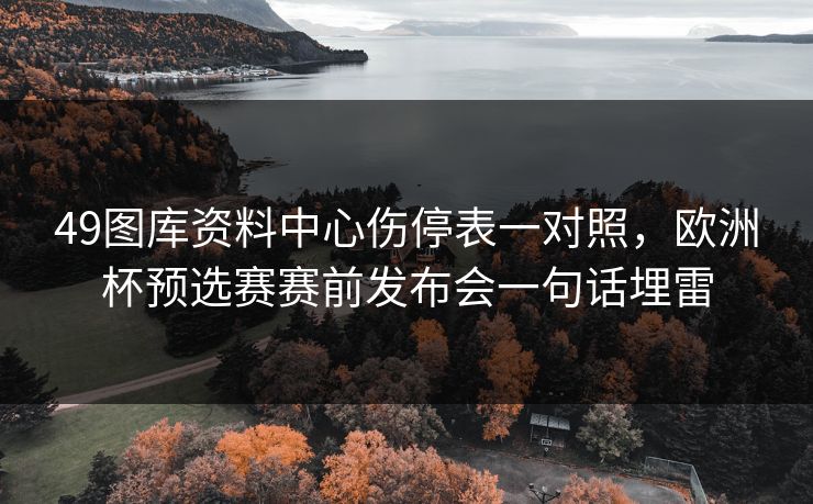 49图库资料中心伤停表一对照，欧洲杯预选赛赛前发布会一句话埋雷