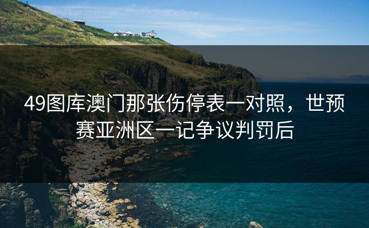 49图库澳门那张伤停表一对照，世预赛亚洲区一记争议判罚后